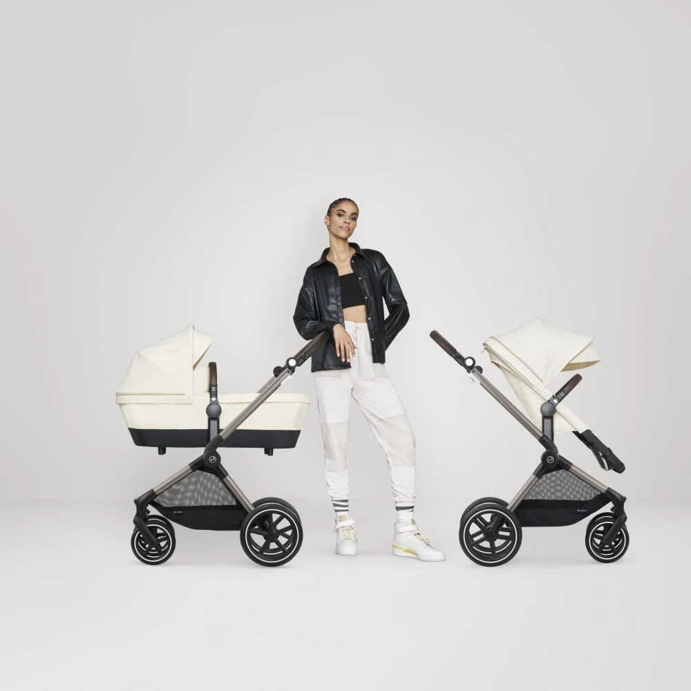 CYBEX Poussette Eos Lux Taupe Siège Seashell Beige 2 CYBEX Poussette Eos Lux Taupe Siège Seashell Beige – Image 2