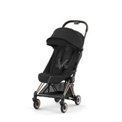 CYBEX Poussette Compacte Coya Châssis Rose Gold Siège Noir