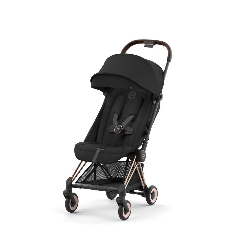 CYBEX Poussette Compacte Coya Châssis Rose Gold Siège Noir 1 CYBEX Poussette Compacte Coya Châssis Rose Gold Siège Noir