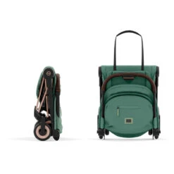 CYBEX Poussette Compacte Coya Châssis Rose Gold Siège Vert -Allobébé cy041086703 2