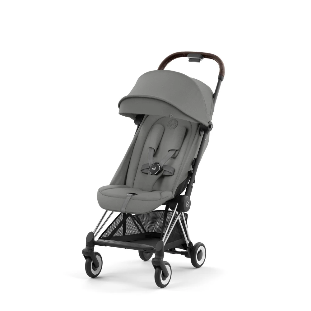 CYBEX Poussette Compacte Coya Châssis Chrome Brown Siège Gris 1 CYBEX Poussette Compacte Coya Châssis Chrome Brown Siège Gris