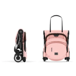 CYBEX Poussette Compacte Coya Châssis Chrome Brown Siège Rose Clair -Allobébé cy041087748 2