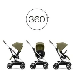 CYBEX Poussette Eezy S Twist+ 2 - Nature Green - Châssis Silver 2022 13 CYBEX Poussette Eezy S Twist+ 2 - Nature Green - Châssis Silver 2022 -Allobébé cy041405731 6