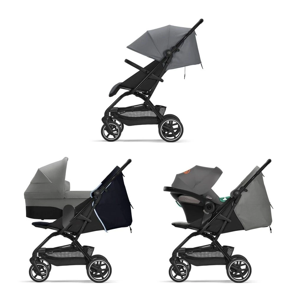 CYBEX Poussette Eezy S+ 2 - Lava Grey - Châssis Noir 2022 3 CYBEX Poussette Eezy S+ 2 - Lava Grey - Châssis Noir 2022 – Image 3