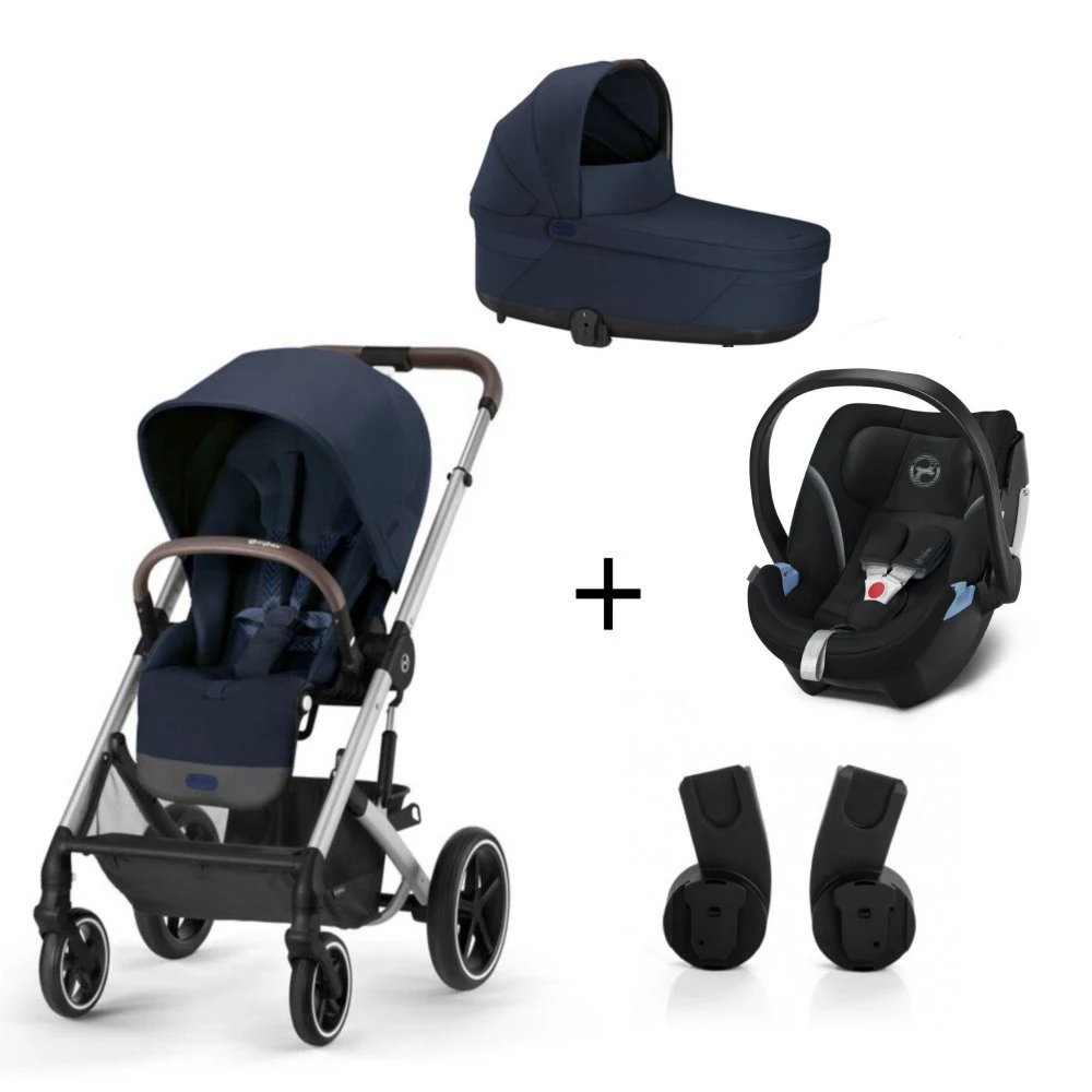 CYBEX Pack Trio Poussette Balios S Lux + Nacelle Cot S + Aton 5 + Adaptateurs - Ocean Blue 1 CYBEX Pack Trio Poussette Balios S Lux + Nacelle Cot S + Aton 5 + Adaptateurs - Ocean Blue