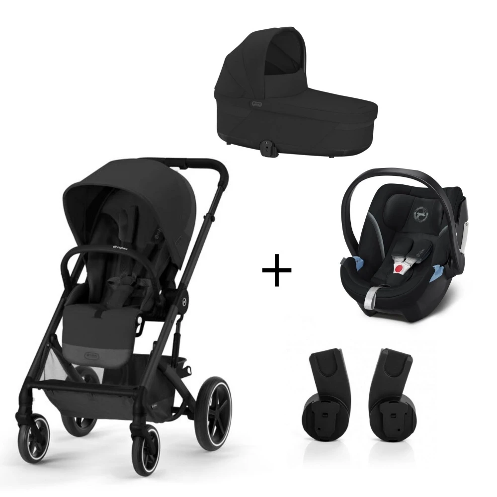 CYBEX Pack Trio Poussette Balios S Lux + Nacelle Cot S + Aton 5 + Adaptateurs - Moon Black 1 CYBEX Pack Trio Poussette Balios S Lux + Nacelle Cot S + Aton 5 + Adaptateurs - Moon Black