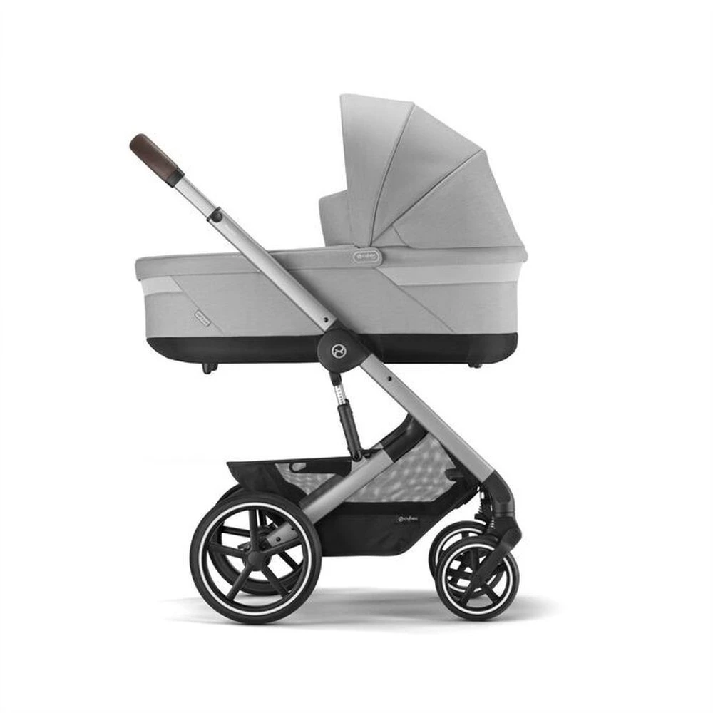 CYBEX Pack Trio Poussette Talos S Lux - Chassis Silver + Nacelle Cot S + Cloud Z2 Noir + Adaptateurs - Lava Grey 2 CYBEX Pack Trio Poussette Talos S Lux - Chassis Silver + Nacelle Cot S + Cloud Z2 Noir + Adaptateurs - Lava Grey – Image 2