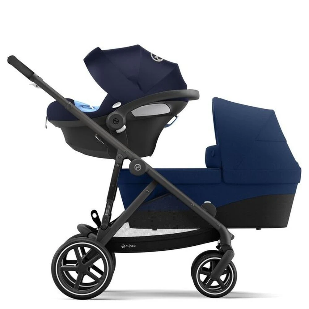 CYBEX Pack Trio Poussette Gazelle S - Chassis Noir + Nacelle Gazelle + Aton 5 + 2 Lots Adaptateurs - Ocean Blue 3 CYBEX Pack Trio Poussette Gazelle S - Chassis Noir + Nacelle Gazelle + Aton 5 + 2 Lots Adaptateurs - Ocean Blue – Image 3