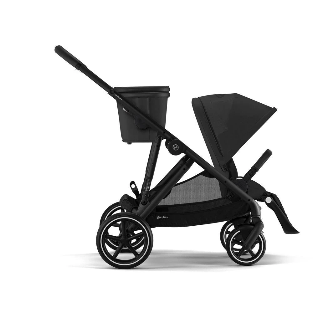 CYBEX Pack Trio Poussette Double Gazelle S - Chassis Noir + Nacelle Gazelle + Cloudz2 + 2 Lots Adaptateurs - Moon Black 2 CYBEX Pack Trio Poussette Double Gazelle S - Chassis Noir + Nacelle Gazelle + Cloudz2 + 2 Lots Adaptateurs - Moon Black – Image 2