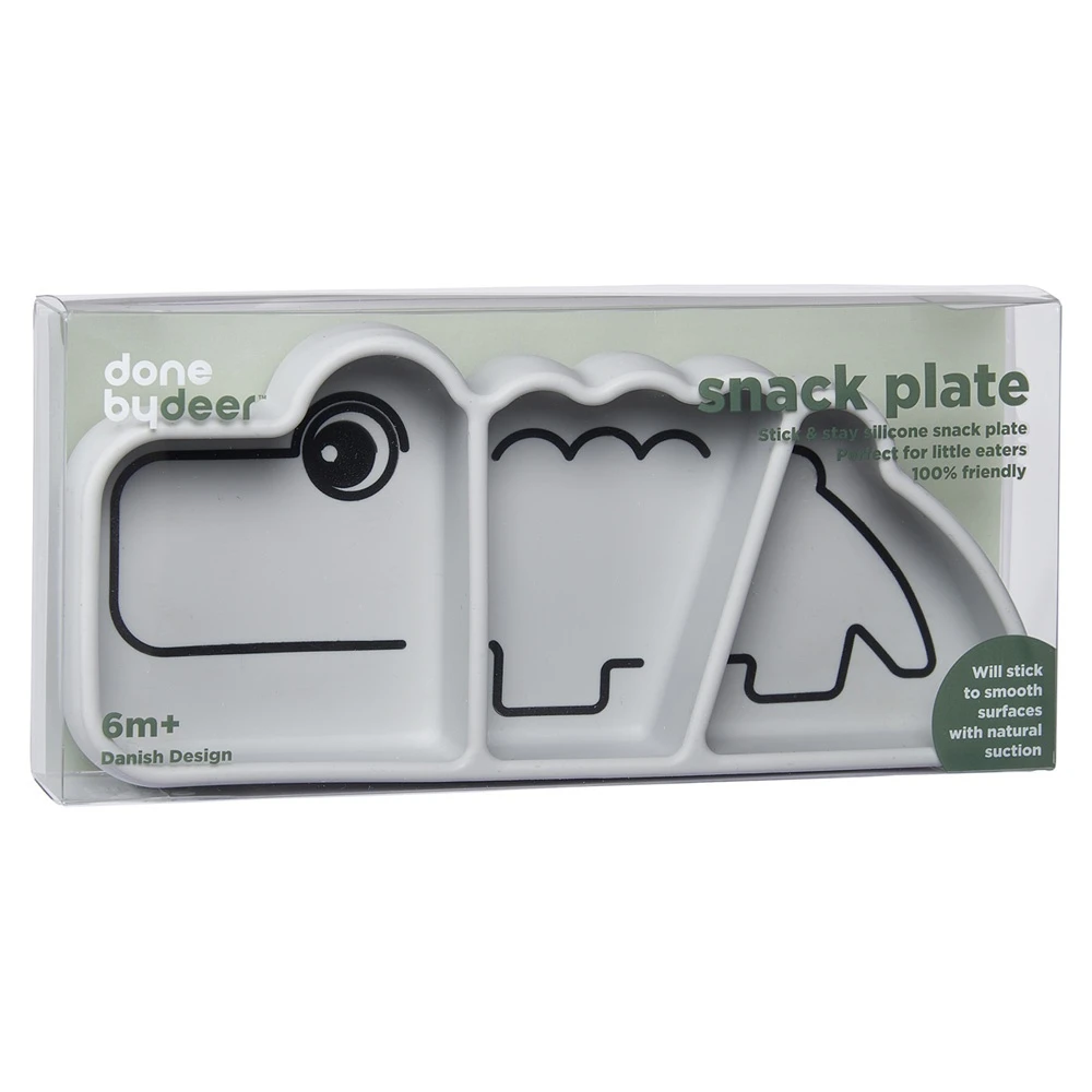 Done By Deer Assiette Antidérapante En Silicone Croco Grey 3 Done By Deer Assiette Antidérapante En Silicone Croco Grey – Image 3