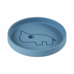 Done By Deer Assiette Plate En Silicone Nozo Bleu