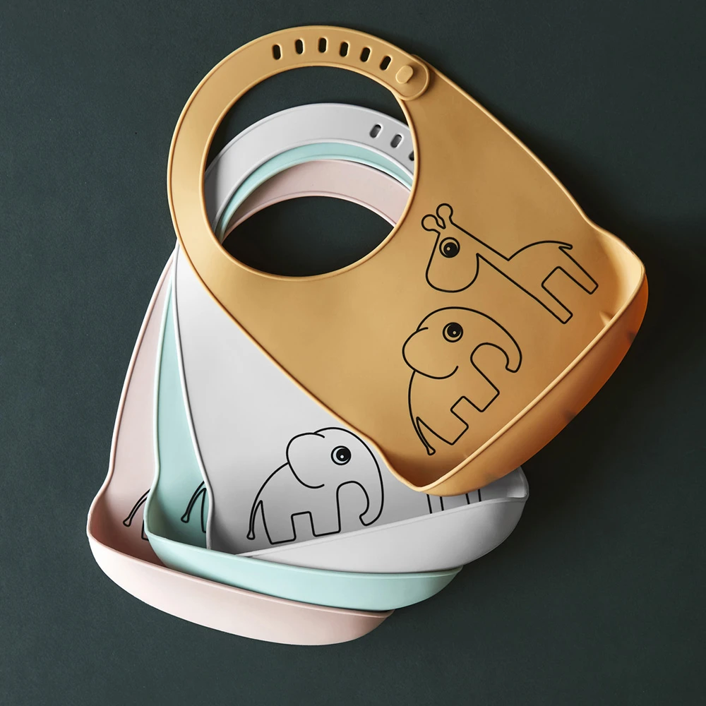 Done By Deer Bavoir Avec Poche En Silicone Deer Friends Grey 2 Done By Deer Bavoir Avec Poche En Silicone Deer Friends Grey – Image 2