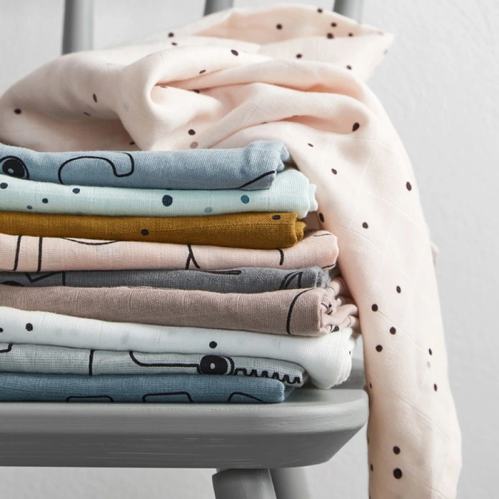 Done By Deer Lot De 2 Langes 70x70cm Dreamy Dots Mustard 3 Done By Deer Lot De 2 Langes 70x70cm Dreamy Dots Mustard – Image 3