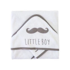 Cape De Bain 75x75 Cm Avec Gant Gris Little Boy