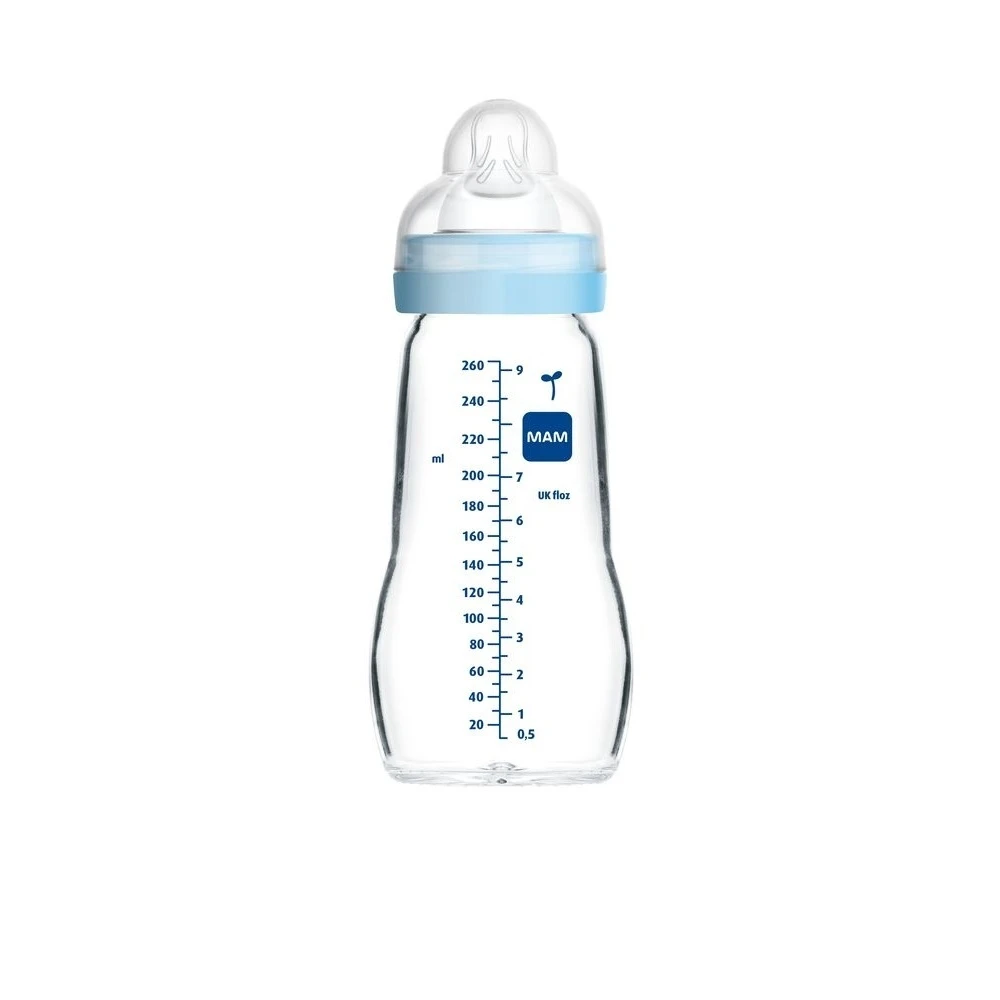 MAM Biberon Verre 260 Ml Ciel 2 MAM Biberon Verre 260 Ml Ciel – Image 2