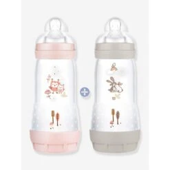 MAM Lot De 2 Biberons Anti-colique 320ml Easy Start Blush Et Dune