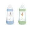 MAM Lot De 2 Biberons Anti-colique 260ml Easy Stard Bleu Et Vert