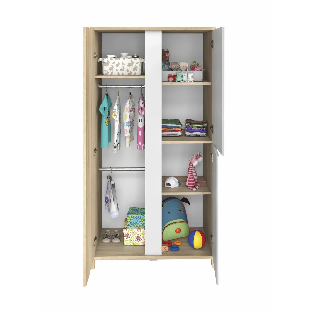 Armoire 3 Portes Sacha Chêne Du Bocage 3 Armoire 3 Portes Sacha Chêne Du Bocage – Image 3