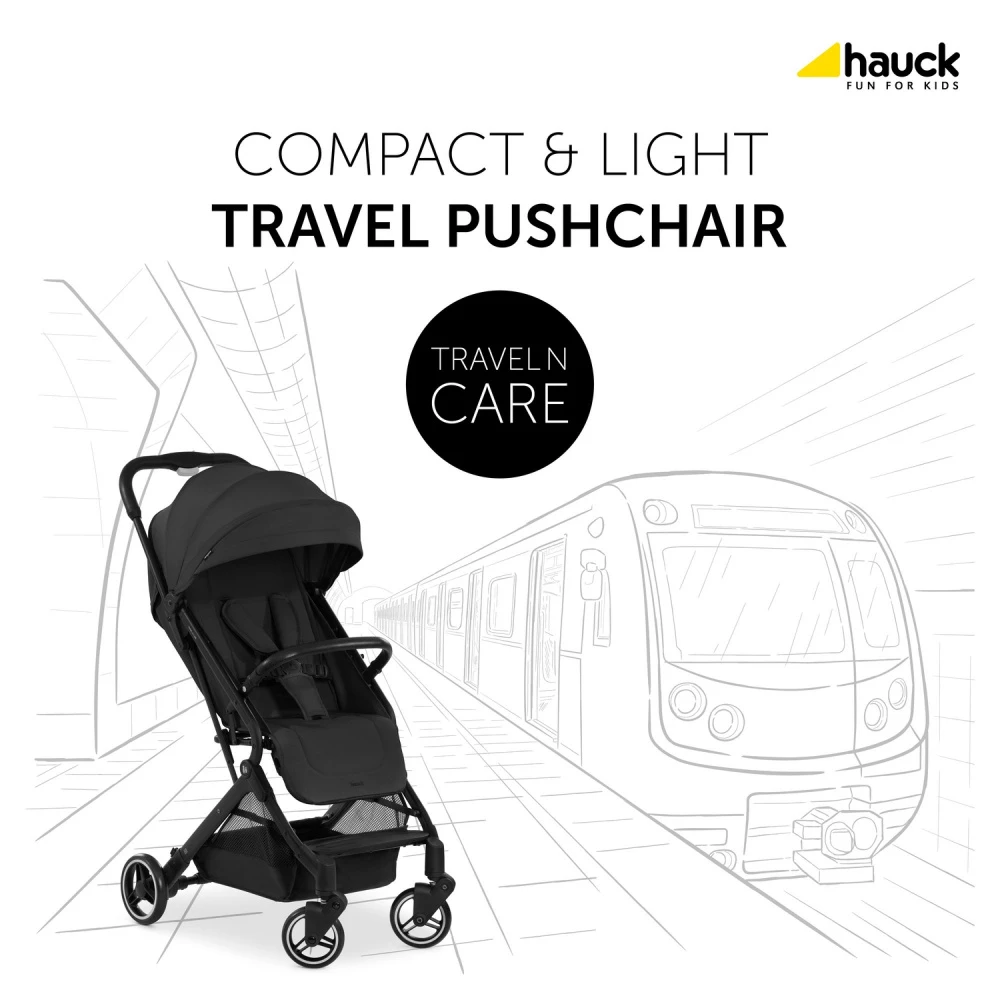 HAUCK Poussette Compacte Travel N Care Black 2 HAUCK Poussette Compacte Travel N Care Black – Image 2