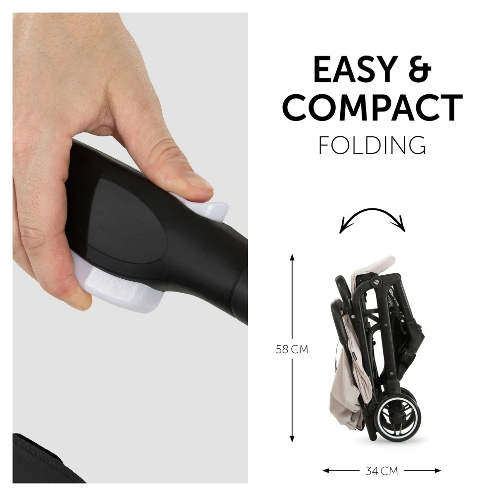 HAUCK Poussette Compacte Travel N Care Beige 2 HAUCK Poussette Compacte Travel N Care Beige – Image 2