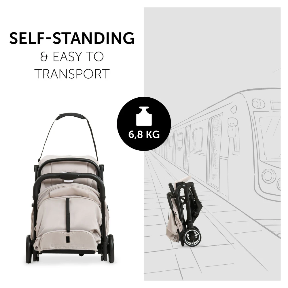 HAUCK Poussette Compacte Travel N Care Beige 3 HAUCK Poussette Compacte Travel N Care Beige – Image 3