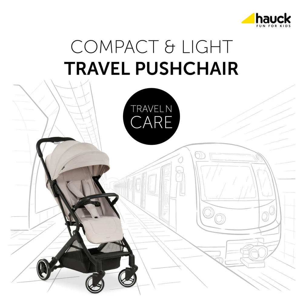 HAUCK Poussette Compacte Travel N Care Beige 6 HAUCK Poussette Compacte Travel N Care Beige – Image 6
