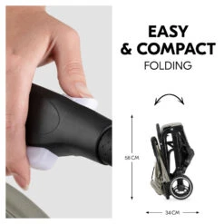 HAUCK Poussette Compacte Travel N Care Plus Olive Green -Allobébé ha041060206 3