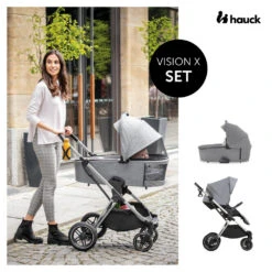 HAUCK Pack Poussette Duo Vision X Set Melange Grey - Châssis Silver 17 HAUCK Pack Poussette Duo Vision X Set Melange Grey - Châssis Silver -Allobébé ha041265256 3