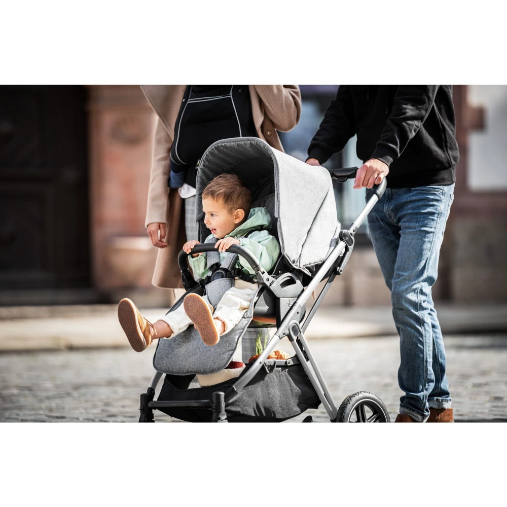 HAUCK Pack Poussette Duo Vision X Set Melange Grey - Châssis Silver 10 HAUCK Pack Poussette Duo Vision X Set Melange Grey - Châssis Silver – Image 10