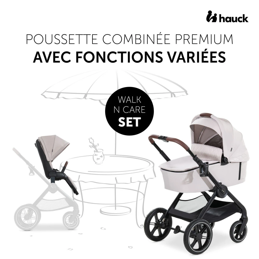 HAUCK Pack Poussette Duo 2 En 1 Walk N Care Beige 2 HAUCK Pack Poussette Duo 2 En 1 Walk N Care Beige – Image 2