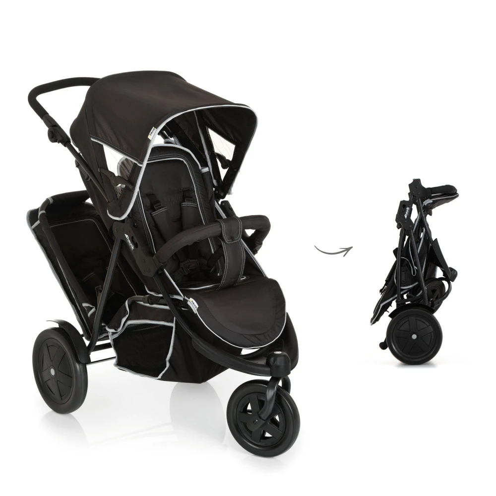 HAUCK Poussette Double Freerider Sh12 Black 3 HAUCK Poussette Double Freerider Sh12 Black – Image 3