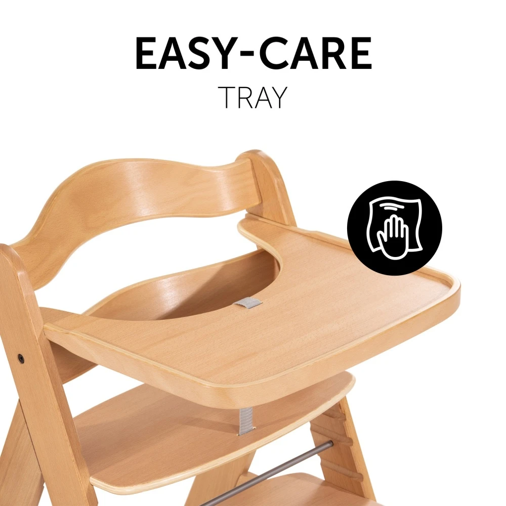 HAUCK Tablette Pour Chaise Haute Alpha Bois Naturel 7 HAUCK Tablette Pour Chaise Haute Alpha Bois Naturel – Image 7