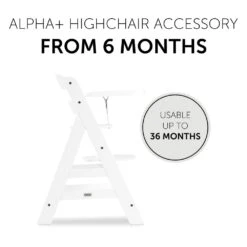 HAUCK Tablette Pour Chaise Haute Alpha Bois Blanche -Allobébé ha058050540 3