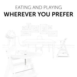 HAUCK Tablette Pour Chaise Haute Alpha Bois Blanche -Allobébé ha058050540 5