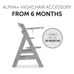 HAUCK Tablette Pour Chaise Haute Alpha Bois Gris 9 HAUCK Tablette Pour Chaise Haute Alpha Bois Gris -Allobébé ha058050557 3