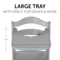 HAUCK Tablette Pour Chaise Haute Alpha Bois Gris 10 HAUCK Tablette Pour Chaise Haute Alpha Bois Gris -Allobébé ha058050557 4