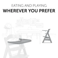 HAUCK Tablette Pour Chaise Haute Alpha Bois Gris 11 HAUCK Tablette Pour Chaise Haute Alpha Bois Gris -Allobébé ha058050557 5