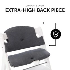 HAUCK Coussin De Chaise Haute Select Jersey Charcoal -Allobébé ha058467033 3