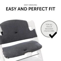 HAUCK Coussin De Chaise Haute Select Jersey Charcoal -Allobébé ha058467033 6