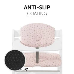 HAUCK Coussin De Chaise Haute Select Jersey Flowers Rose -Allobébé ha058467477 4