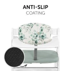 HAUCK Coussin De Chaise Haute Select Jersey Leaves Mint -Allobébé ha058467491 4