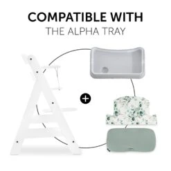 HAUCK Coussin De Chaise Haute Select Jersey Leaves Mint -Allobébé ha058467491 7