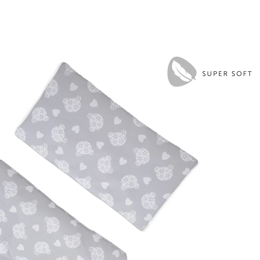 HAUCK Coussin De Chaise Haute Deluxe Teddy Grey 4 HAUCK Coussin De Chaise Haute Deluxe Teddy Grey – Image 4