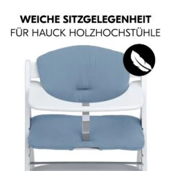HAUCK Coussin D'assise Pour Chaise Haute Alpha+ Dusty Blue -Allobébé ha058469006 2