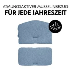 HAUCK Coussin D'assise Pour Chaise Haute Alpha+ Dusty Blue -Allobébé ha058469006 4