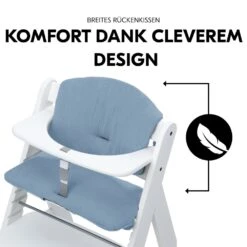 HAUCK Coussin D'assise Pour Chaise Haute Alpha+ Dusty Blue -Allobébé ha058469006 5