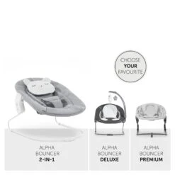 HAUCK Light Grey Transat Balancelle Pour Chaise Haute évolutive Alpha 2en1 Gris -Allobébé ha062161833 3