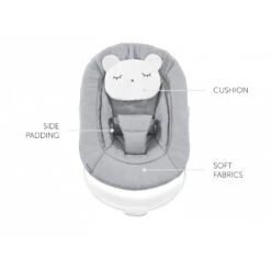 HAUCK Light Grey Transat Balancelle Pour Chaise Haute évolutive Alpha 2en1 Gris -Allobébé ha062161833 4