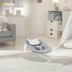HAUCK Light Grey Transat Balancelle Pour Chaise Haute évolutive Alpha 2en1 Gris -Allobébé ha062161833 5