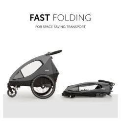 HAUCK Remorque Pour Vélo Dryk Duo Grey 22 HAUCK Remorque Pour Vélo Dryk Duo Grey -Allobébé ha070015013 5